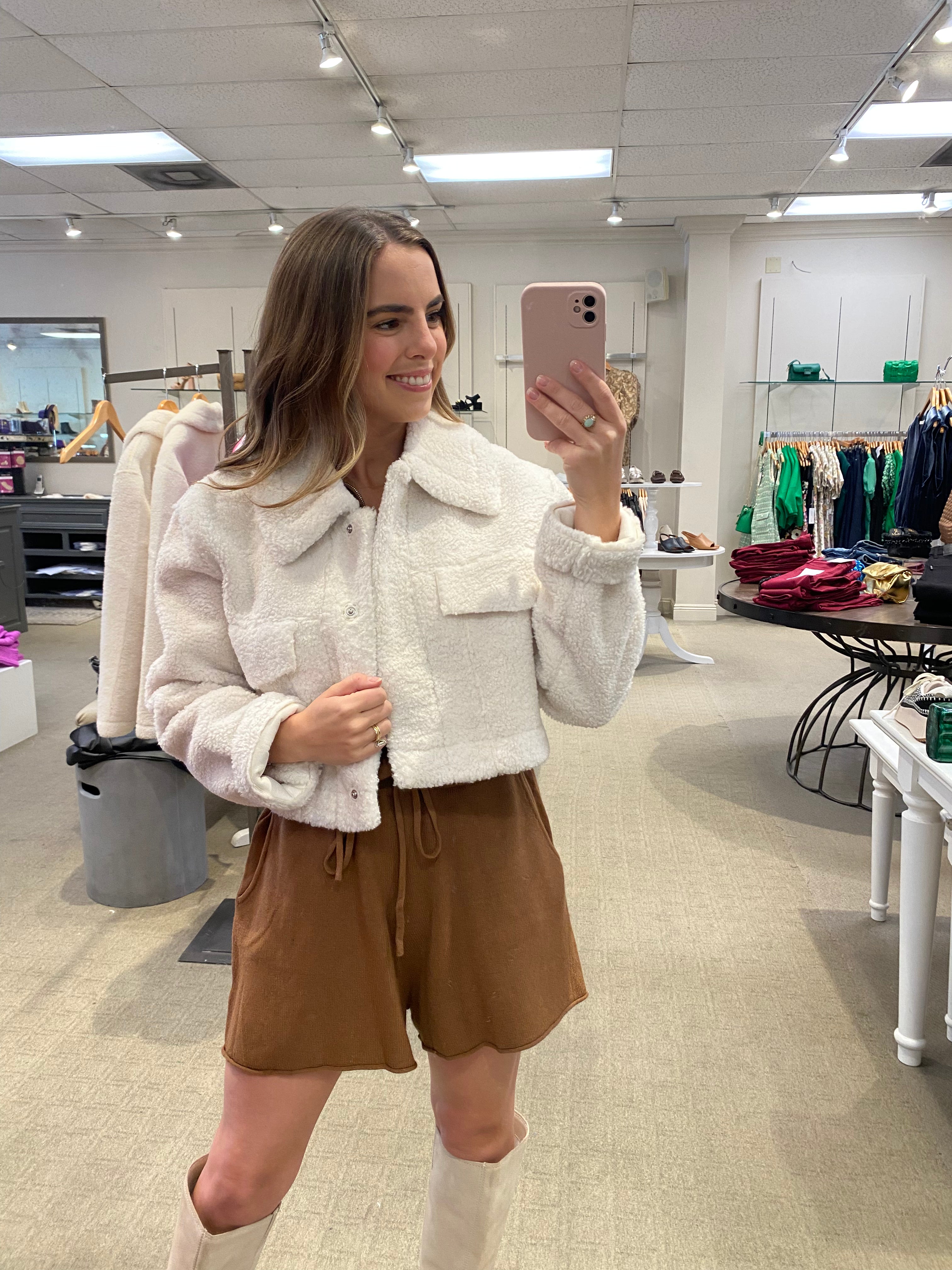 Sherpa Cropped Jacket