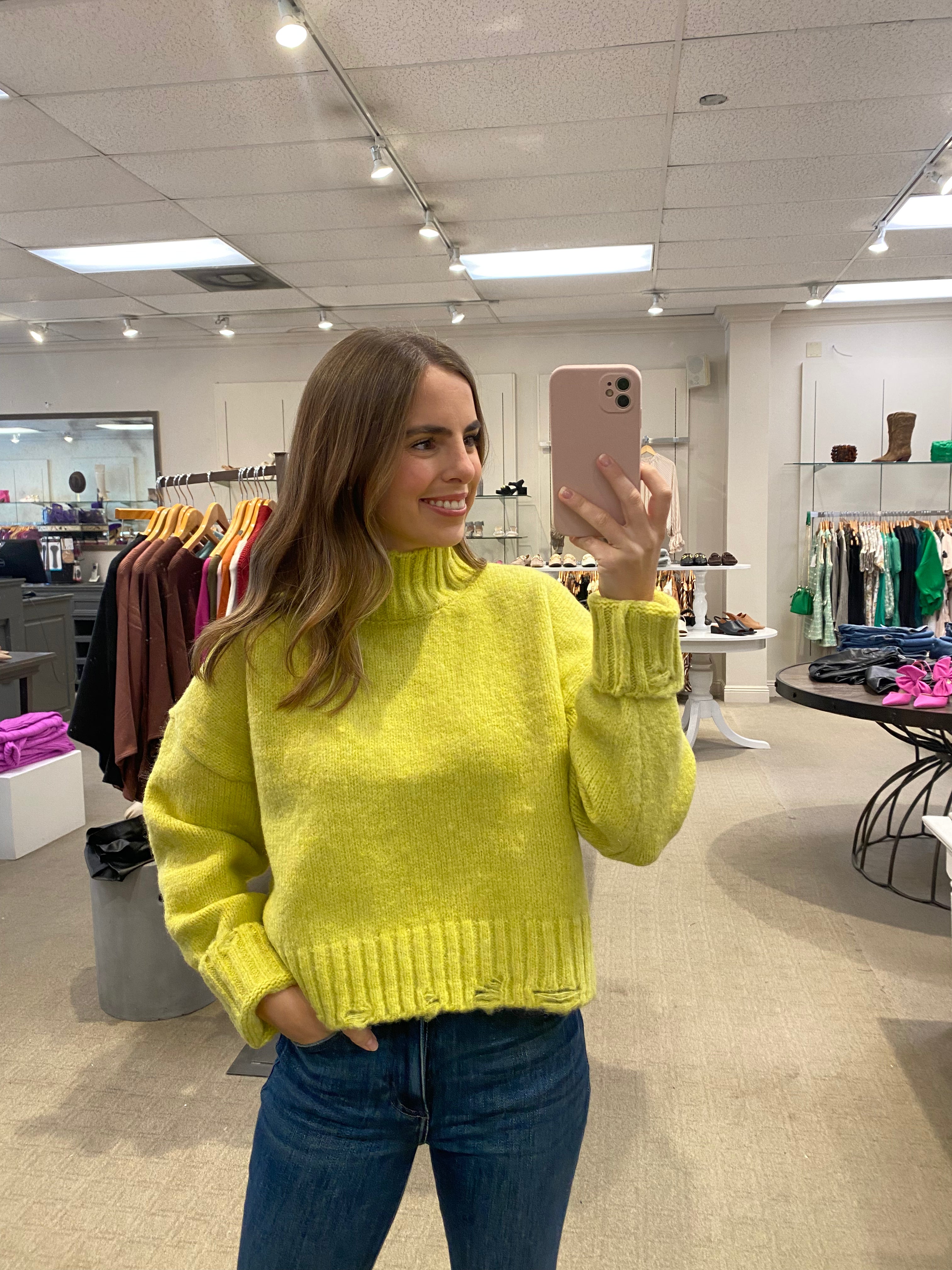 Cozy Sweater Chartreuse