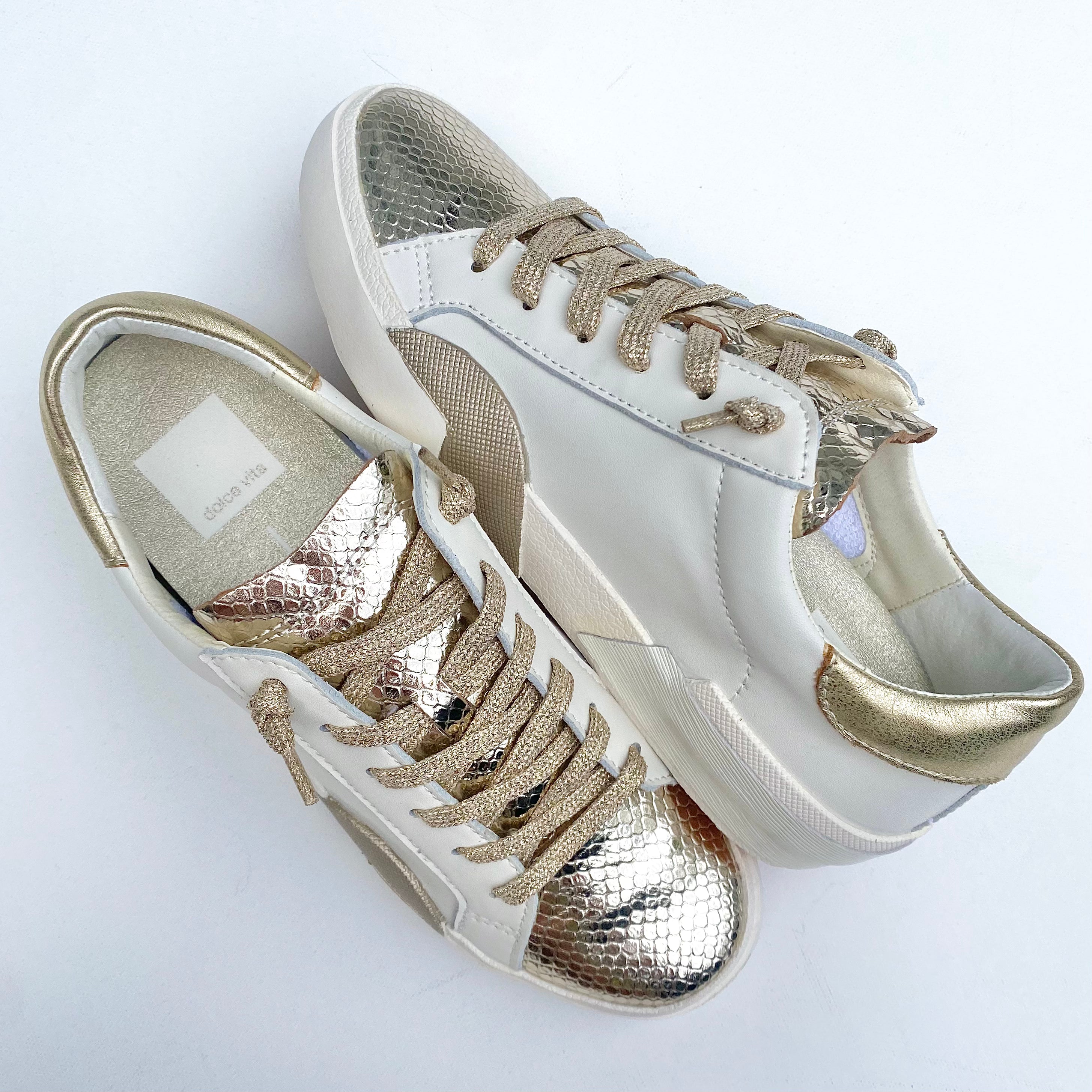 Zina Sneaker - White/Gold