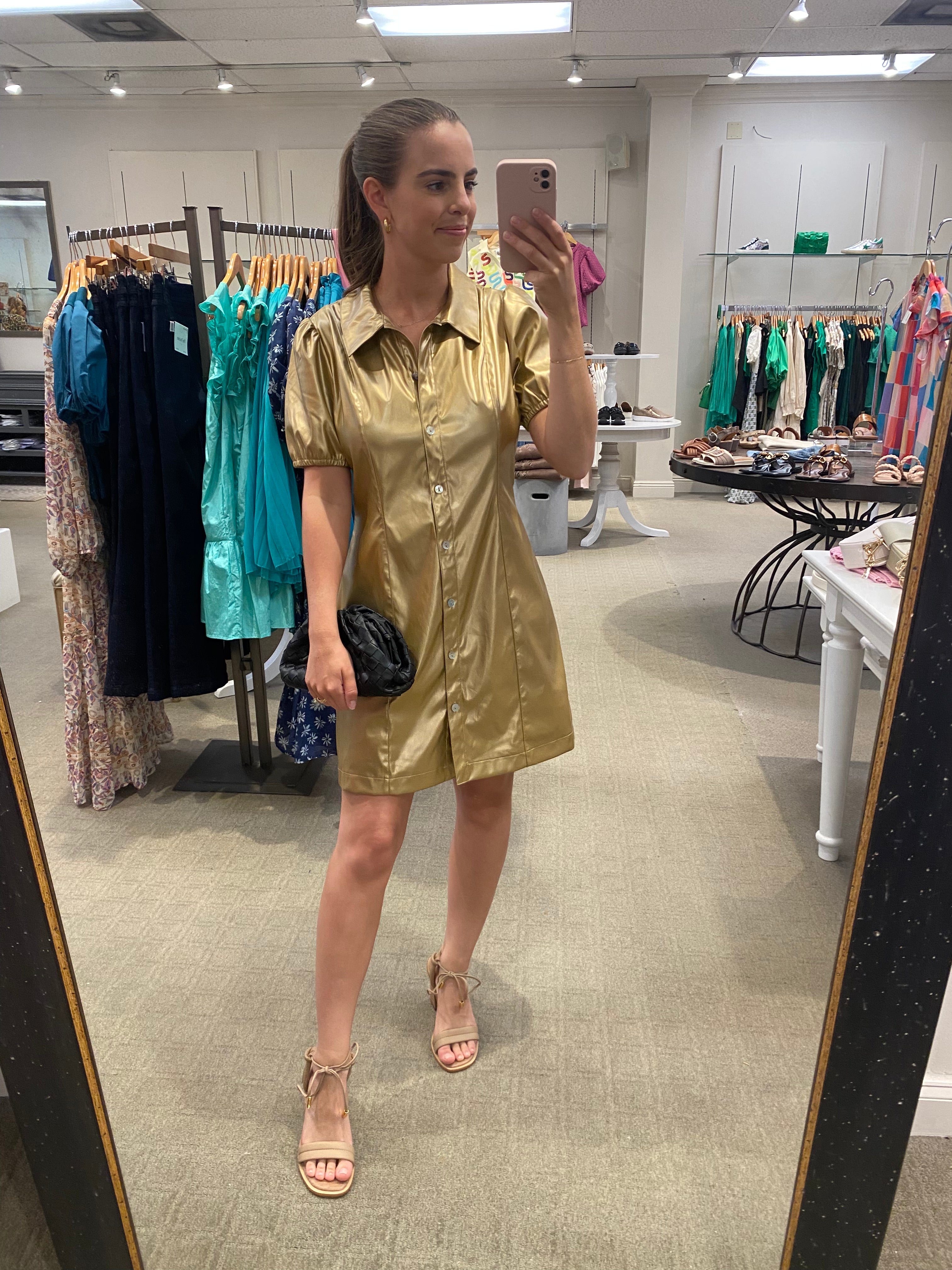 Tiff Metallic Dress