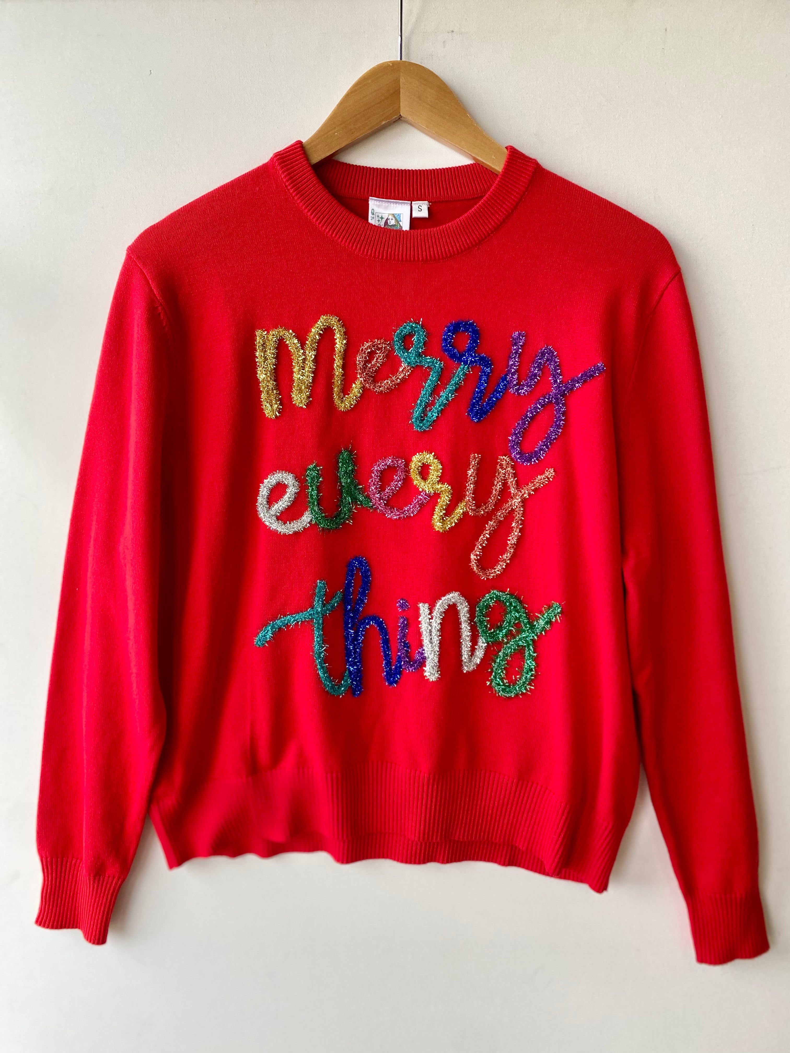 Merry Everything Sweater Red