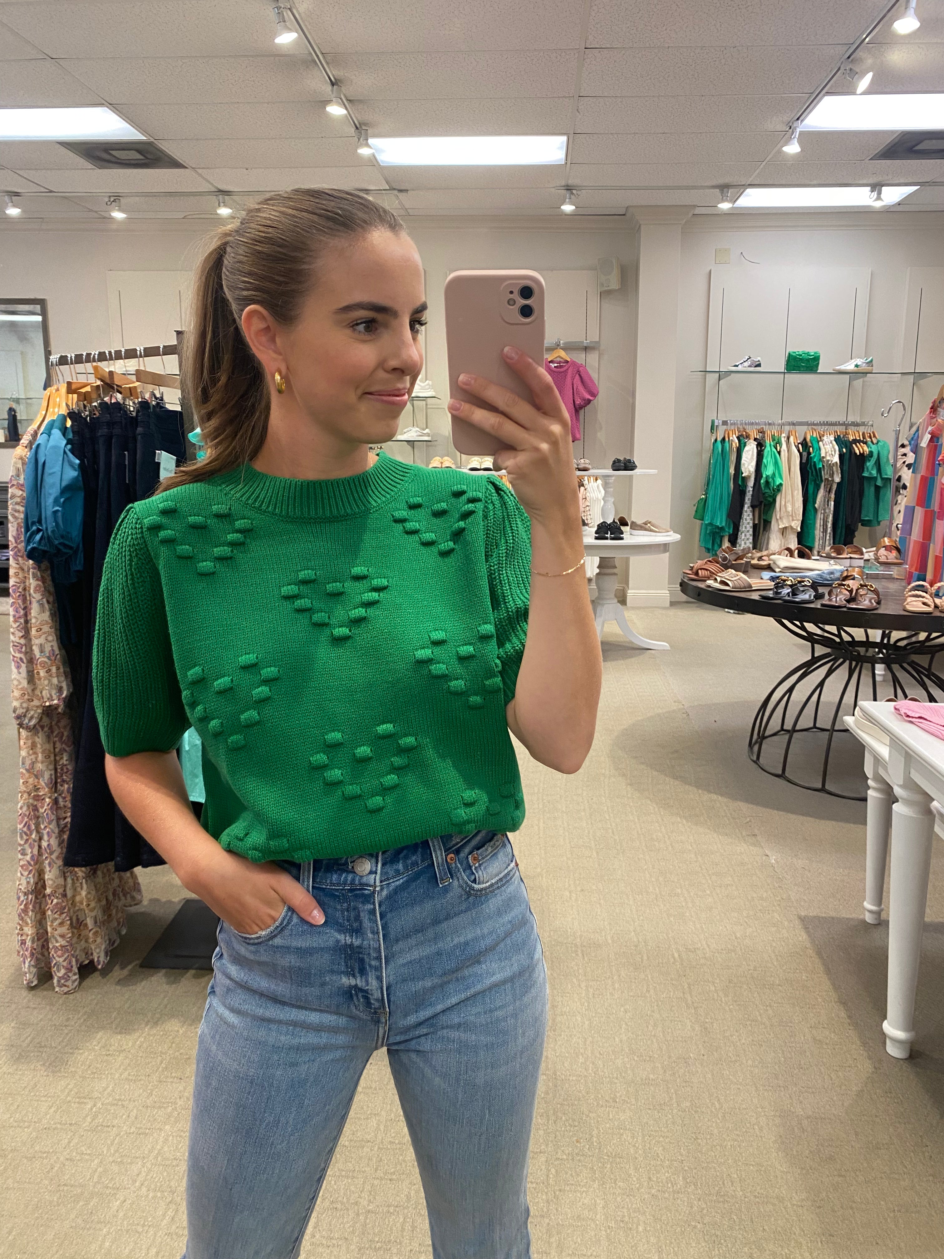 Kelsie Knit Sweater Green
