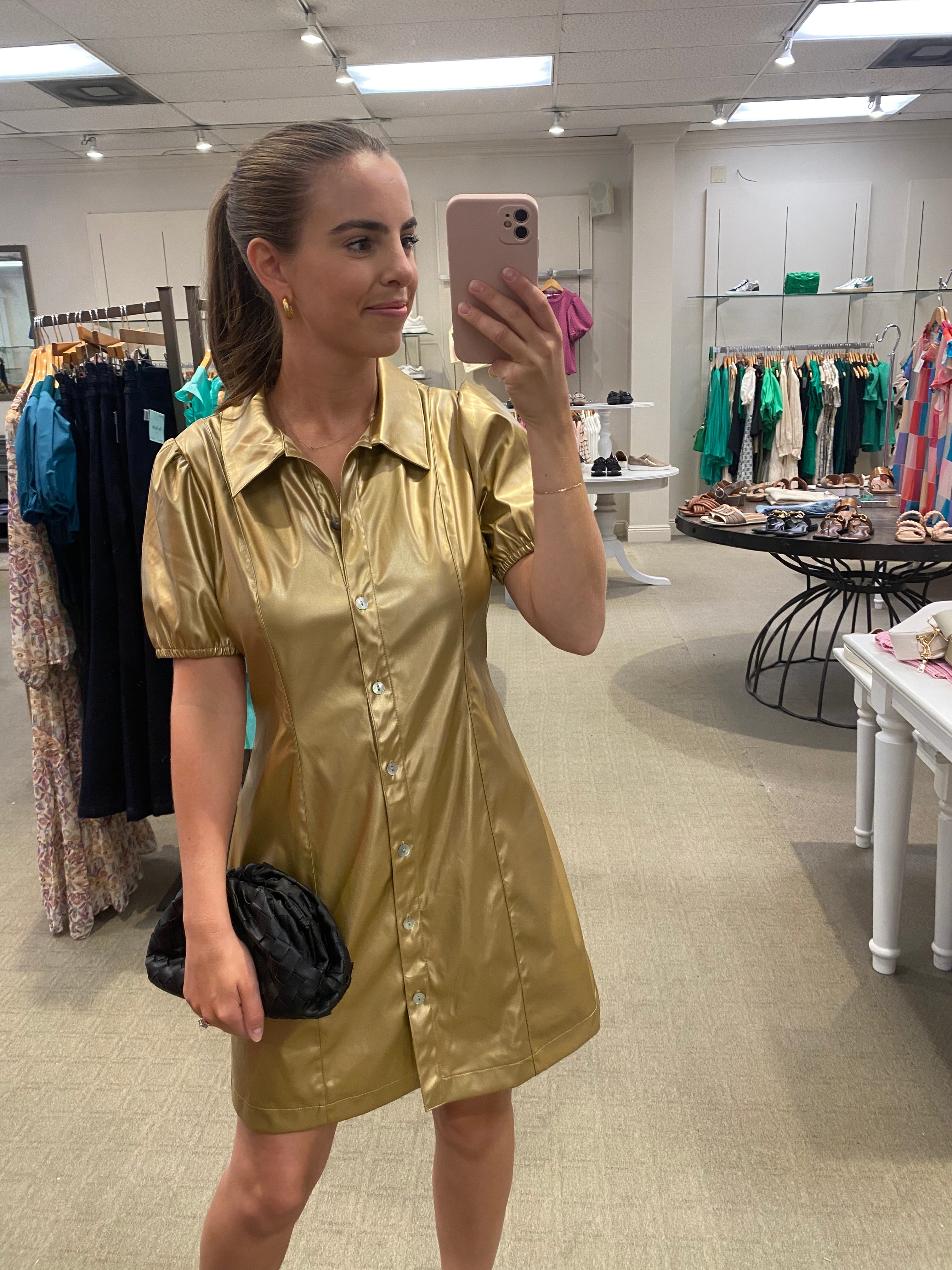 Tiff Metallic Dress