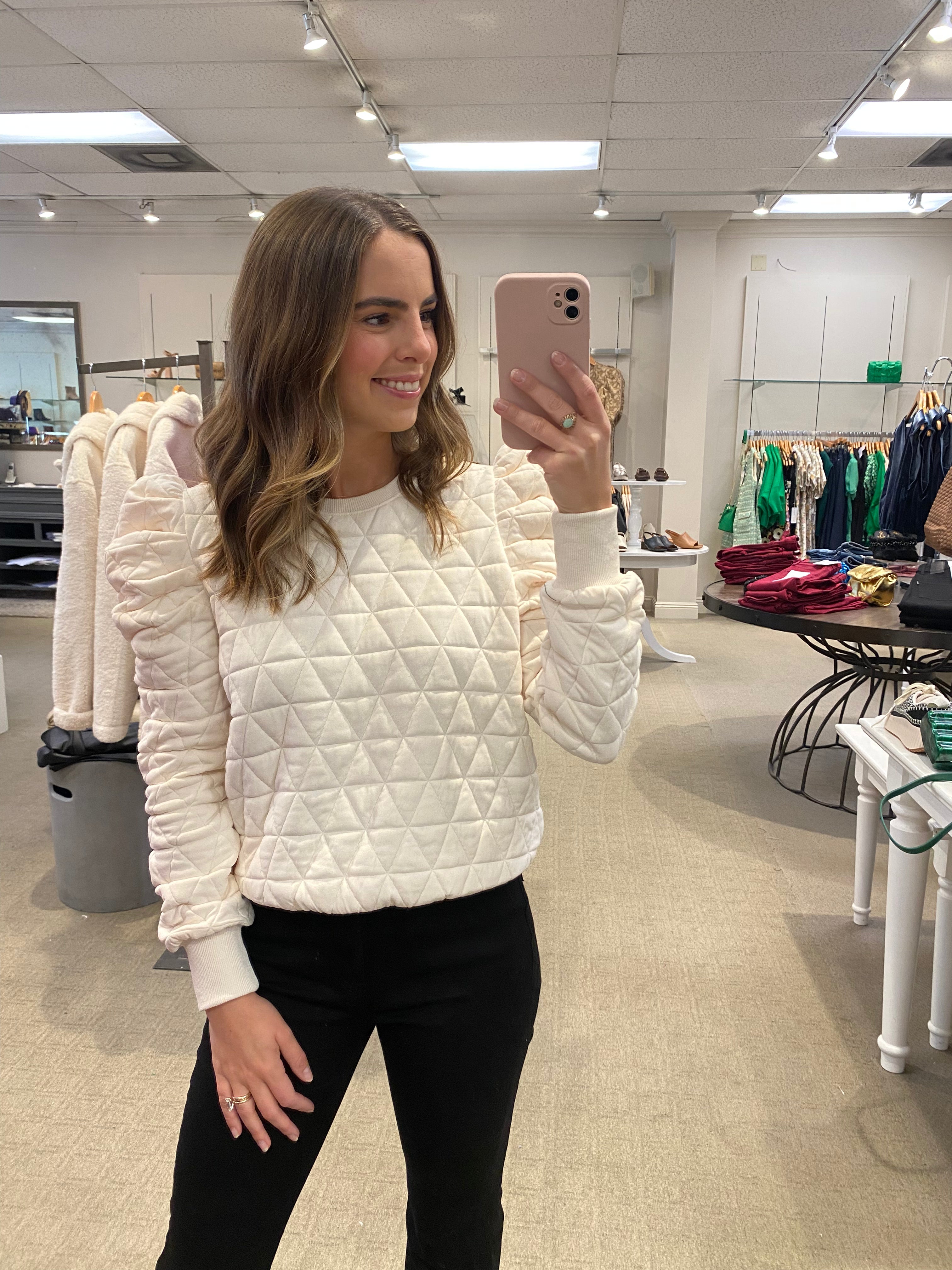Quilted Sweatshirt