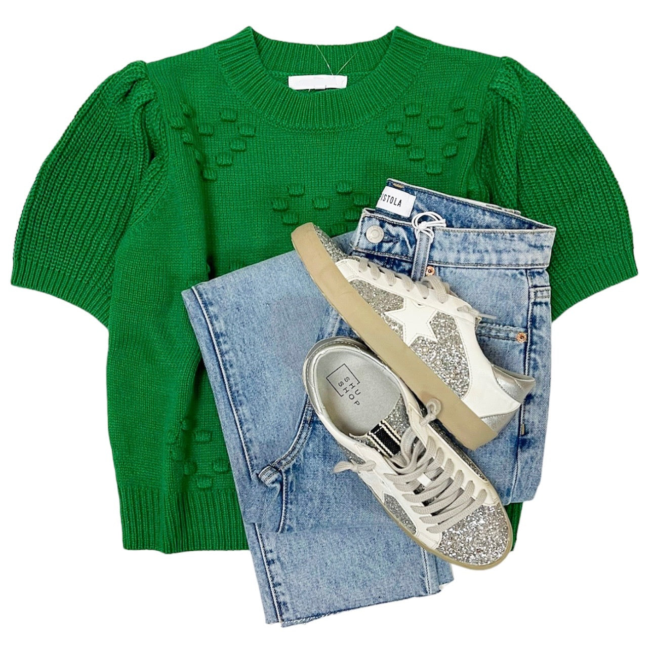 Kelsie Knit Sweater Green
