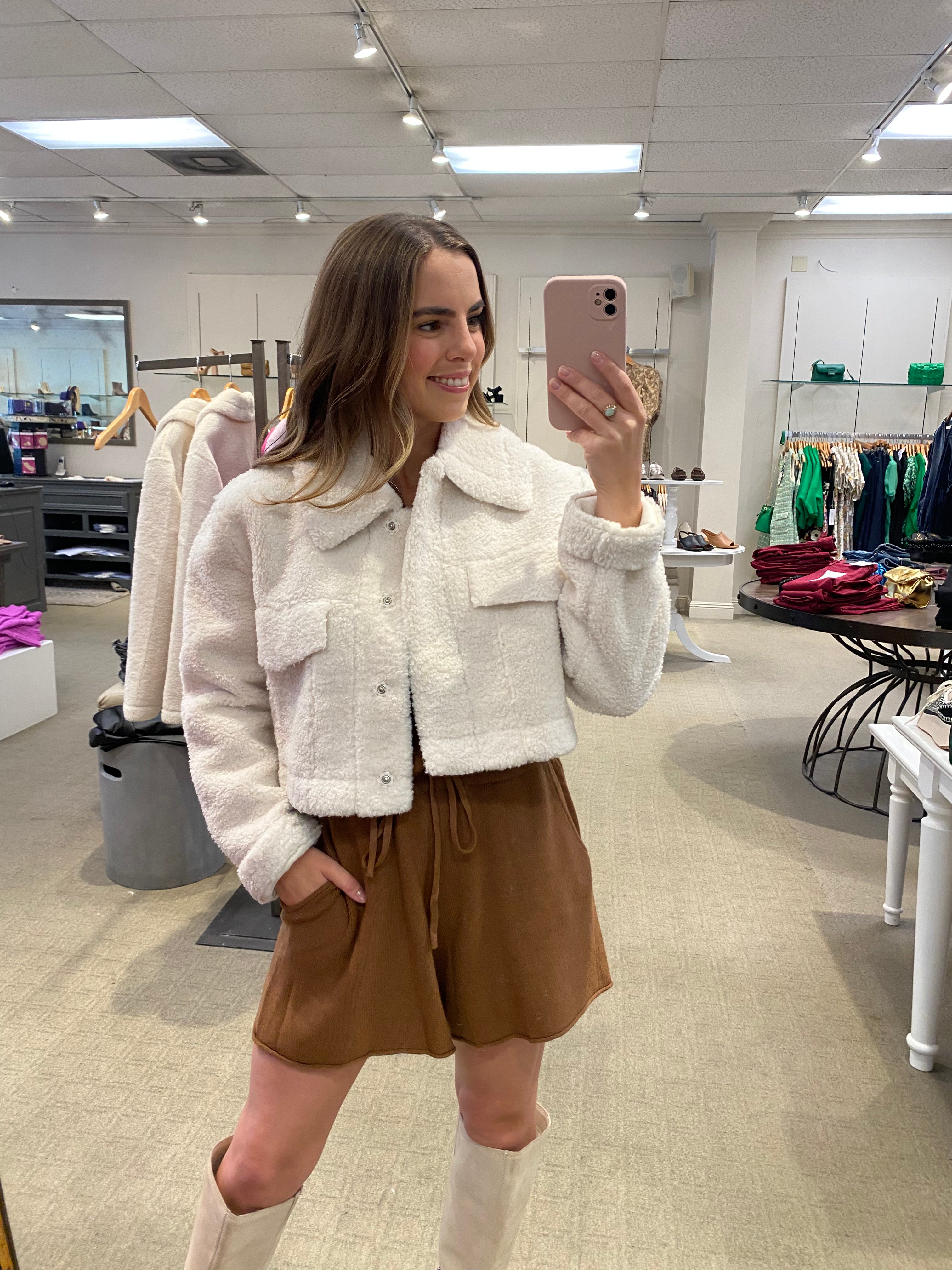 Sherpa Cropped Jacket
