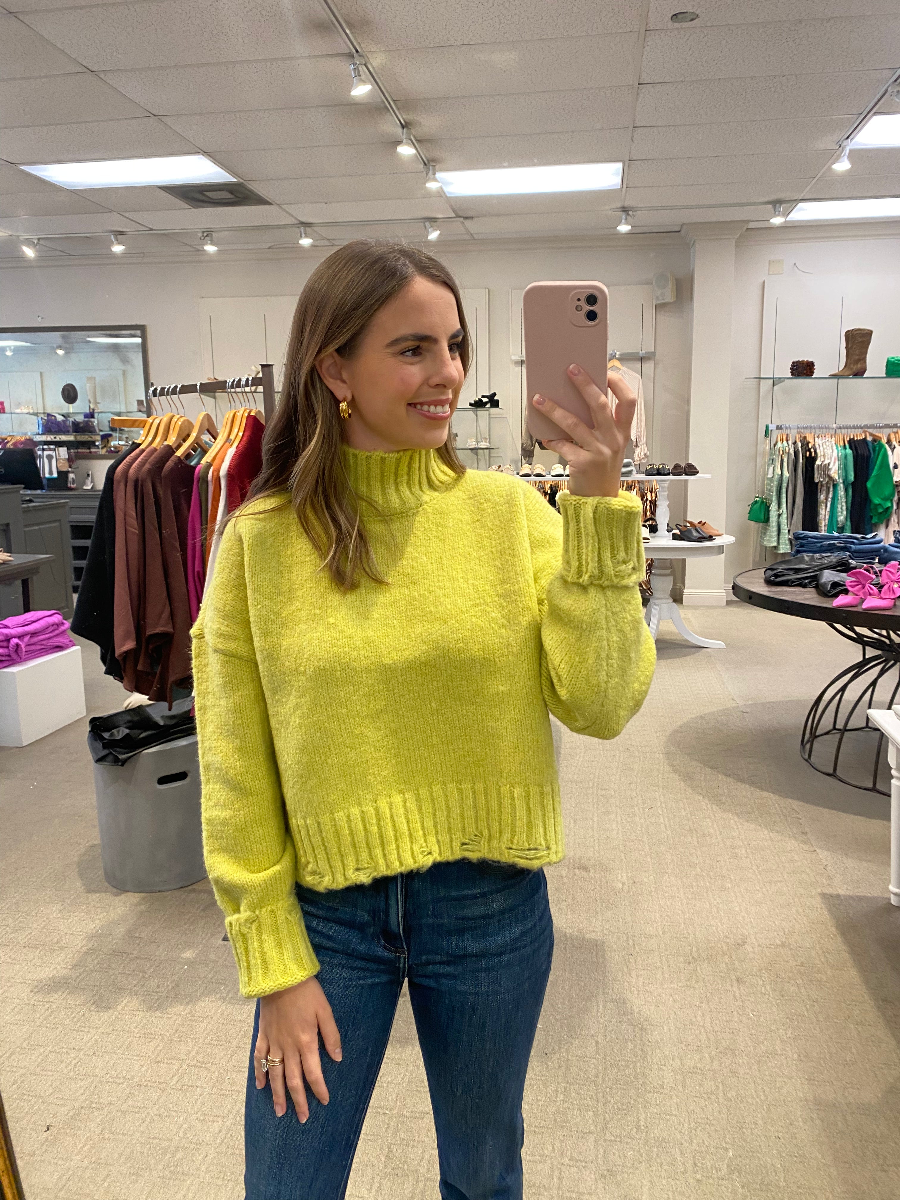 Cozy Sweater Chartreuse
