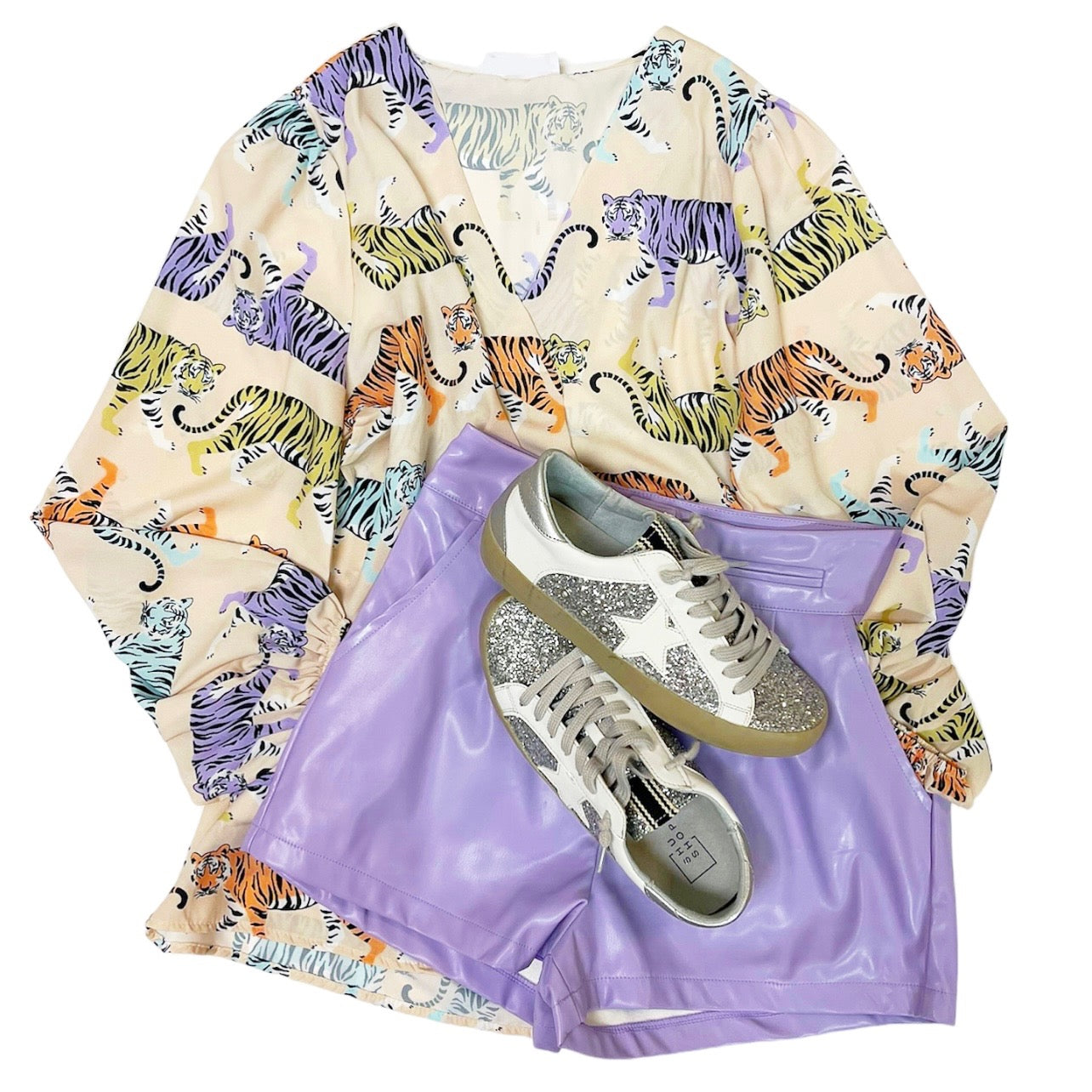 Multicolored Tiger Top