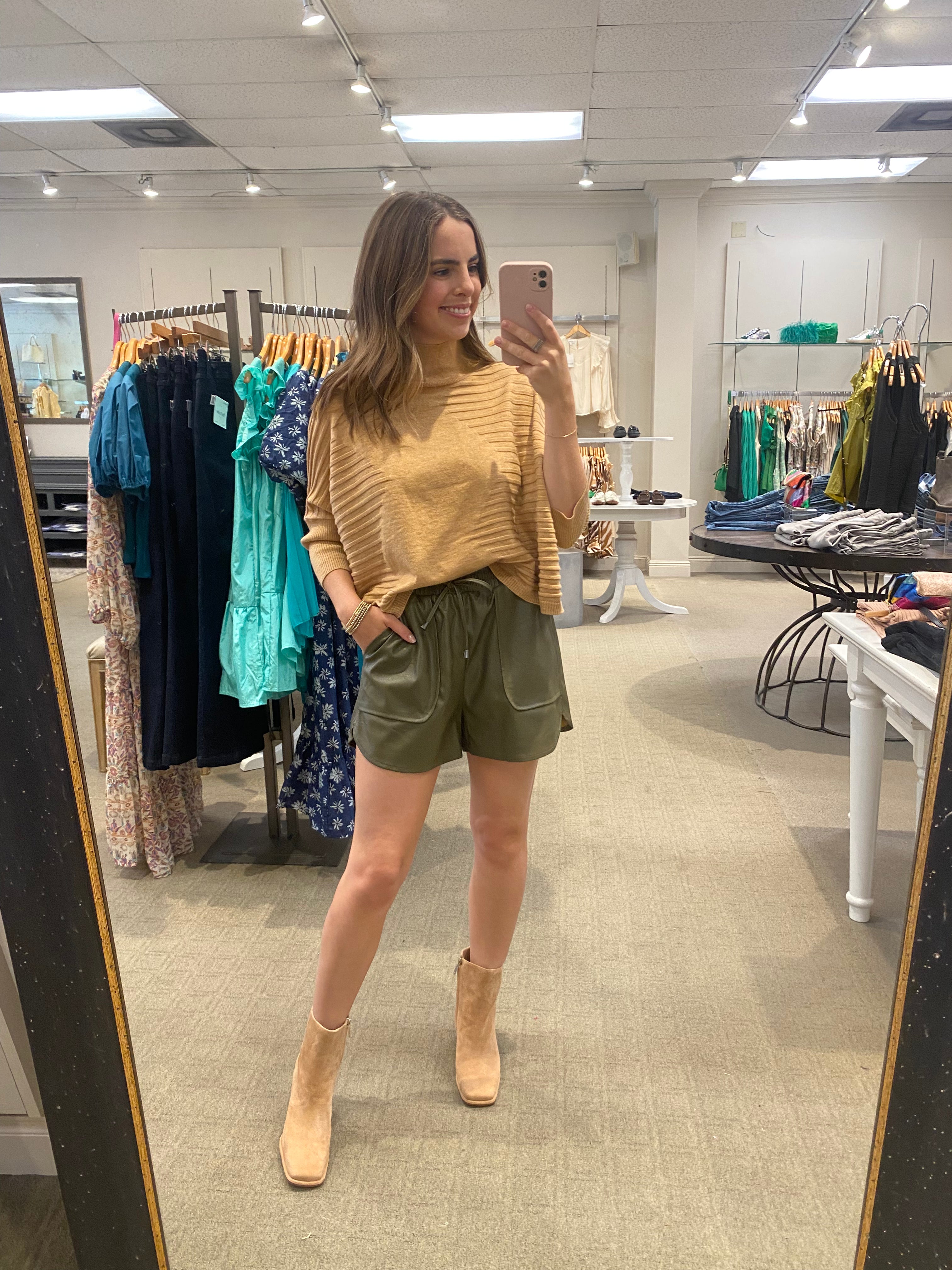 Tie Waist Short Olive