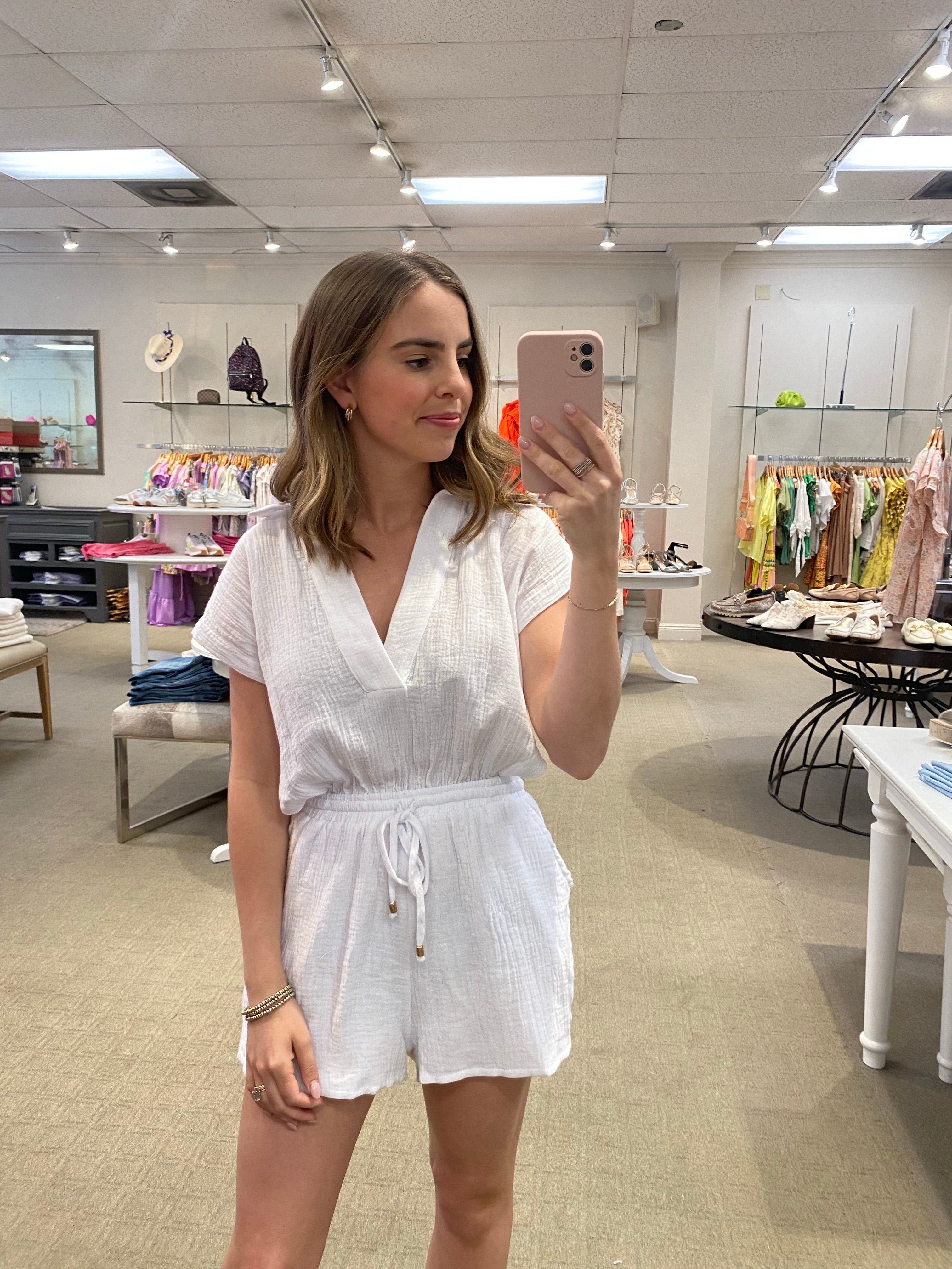 Rita Romper White