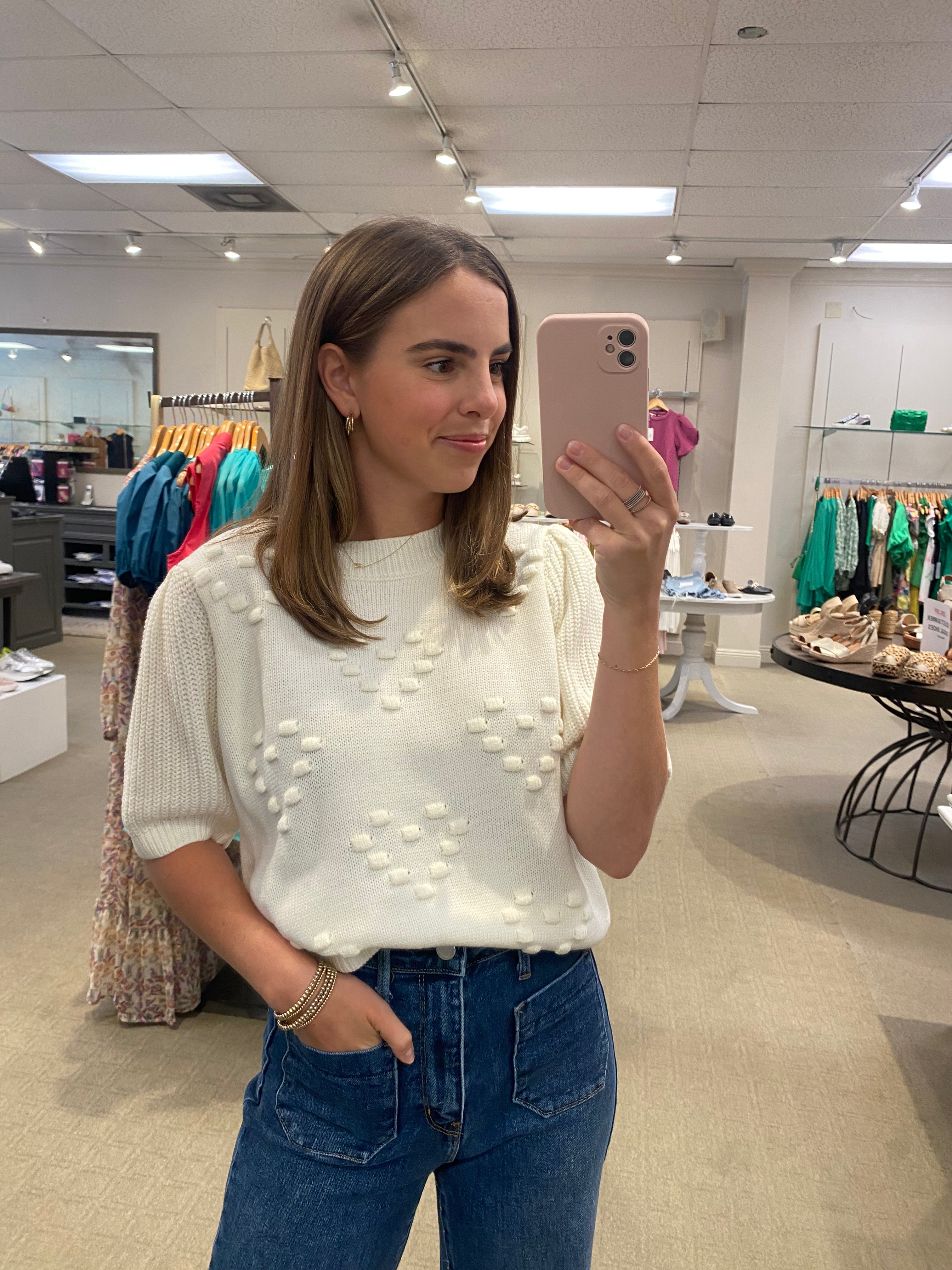 Kelsie Knit Sweater Ivory