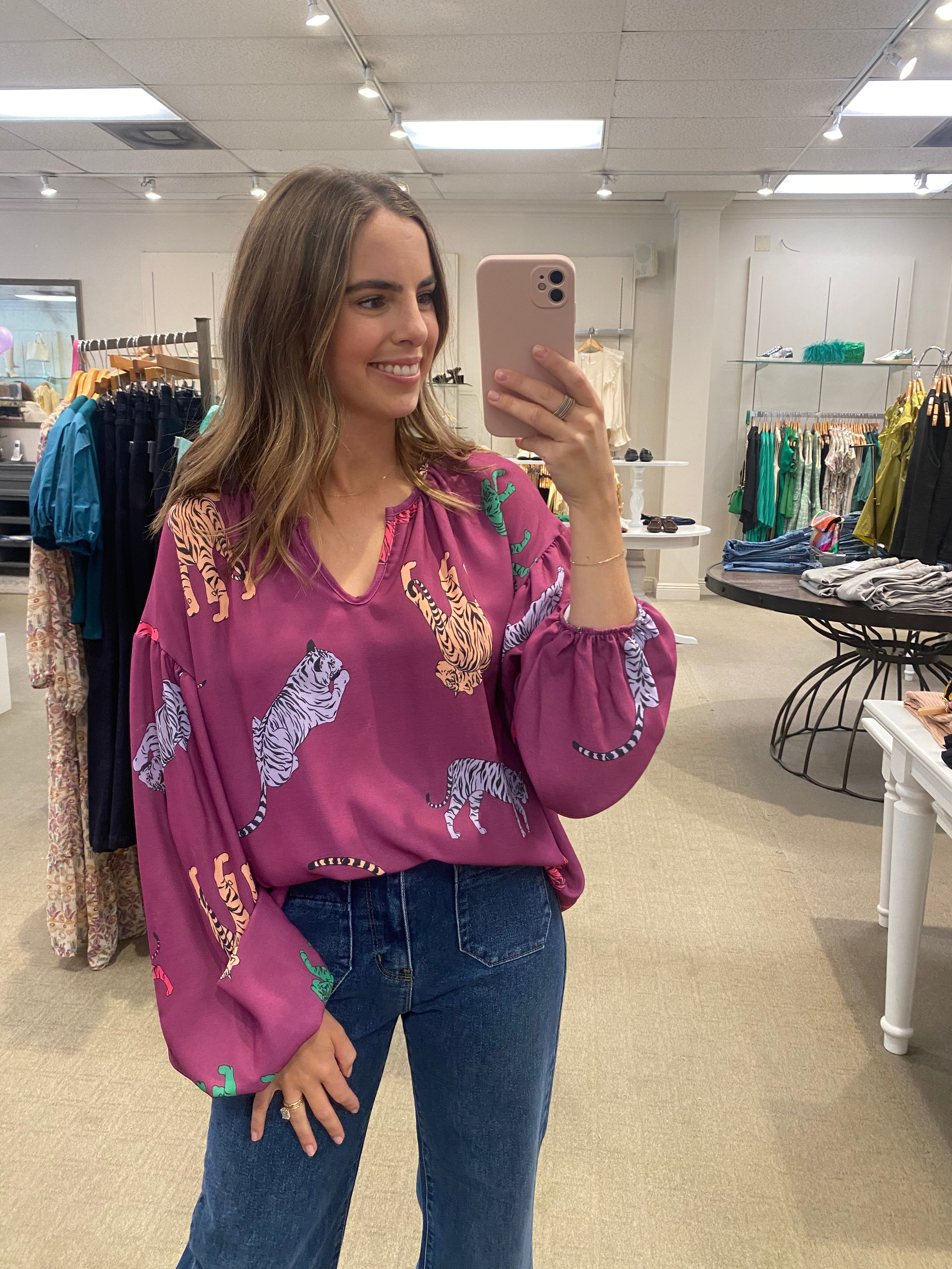 Multi Tiger Top Purple