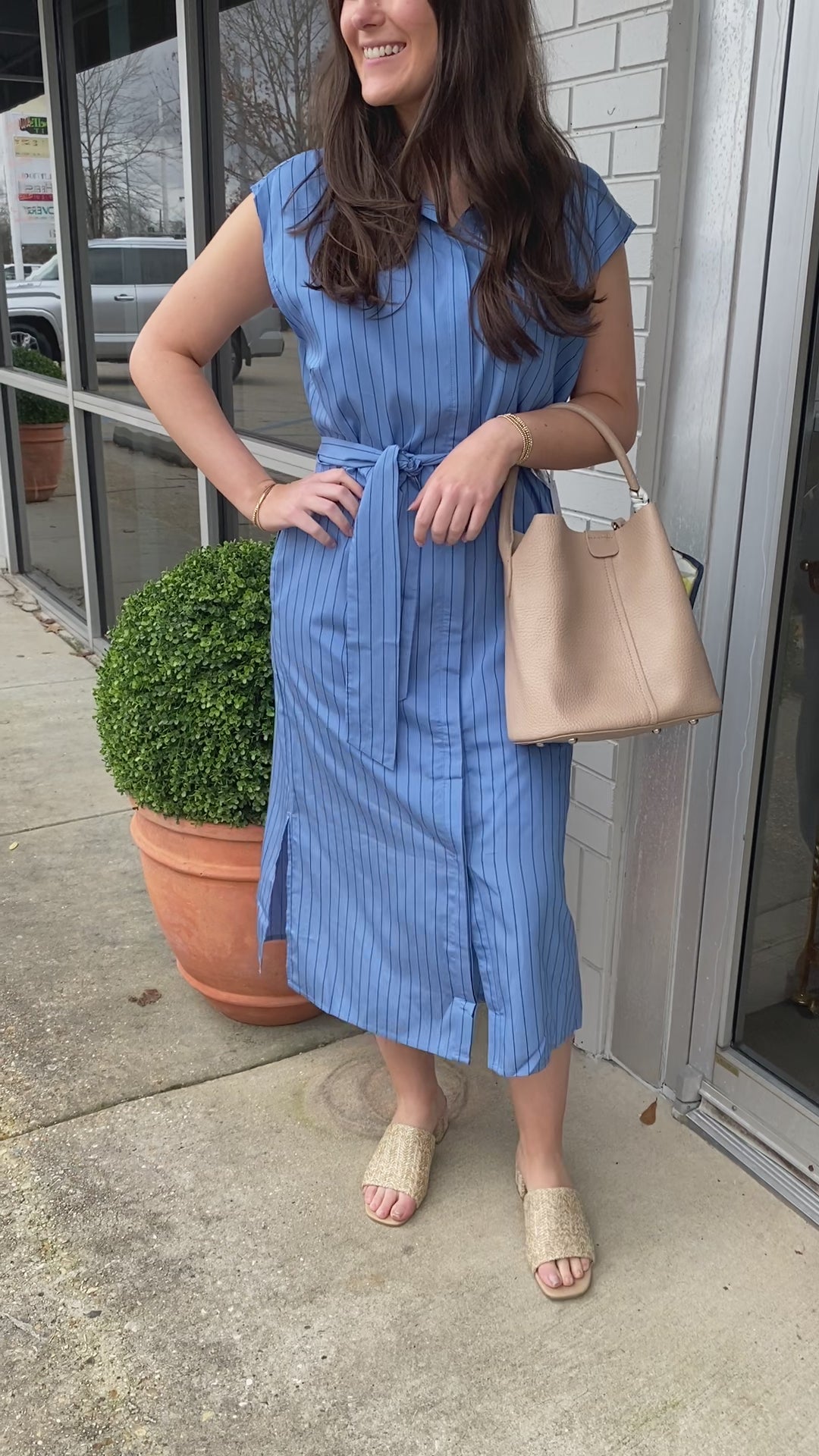 Margaux Dress Costal Stripe