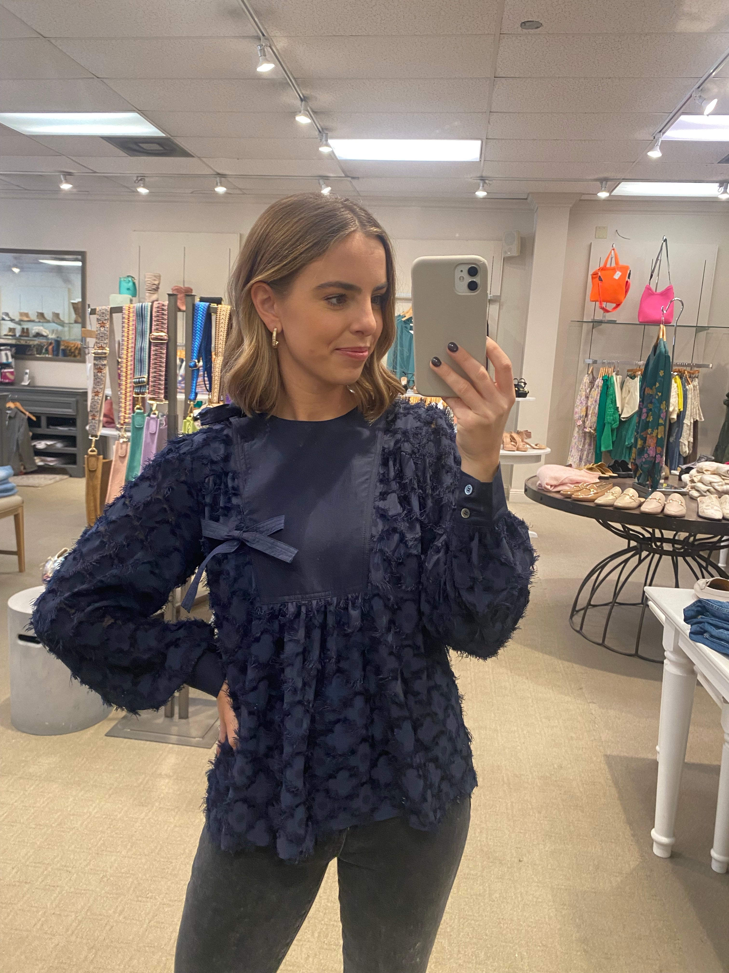 Cora Blouse Navy