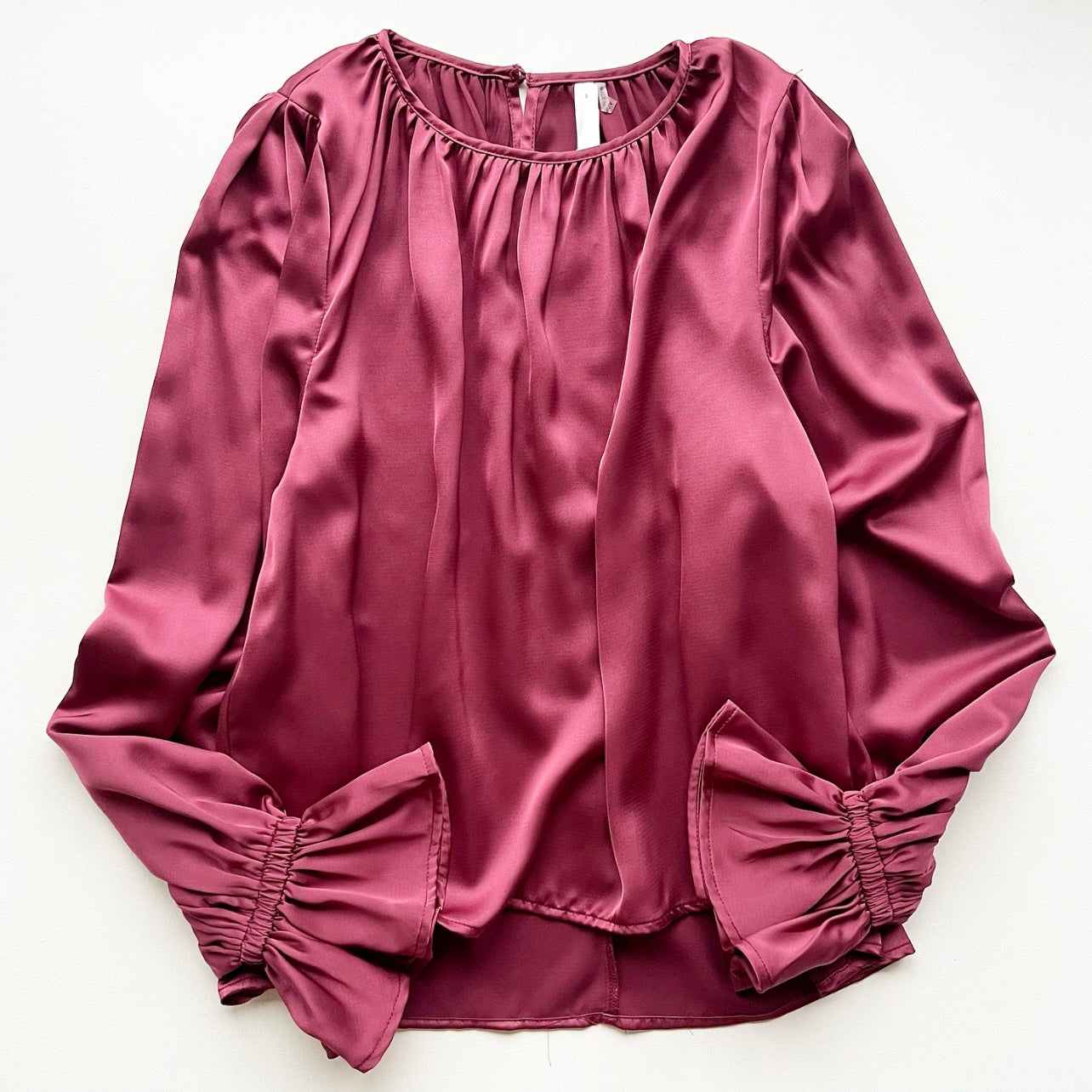 Ruffle Sleeve Burgundy