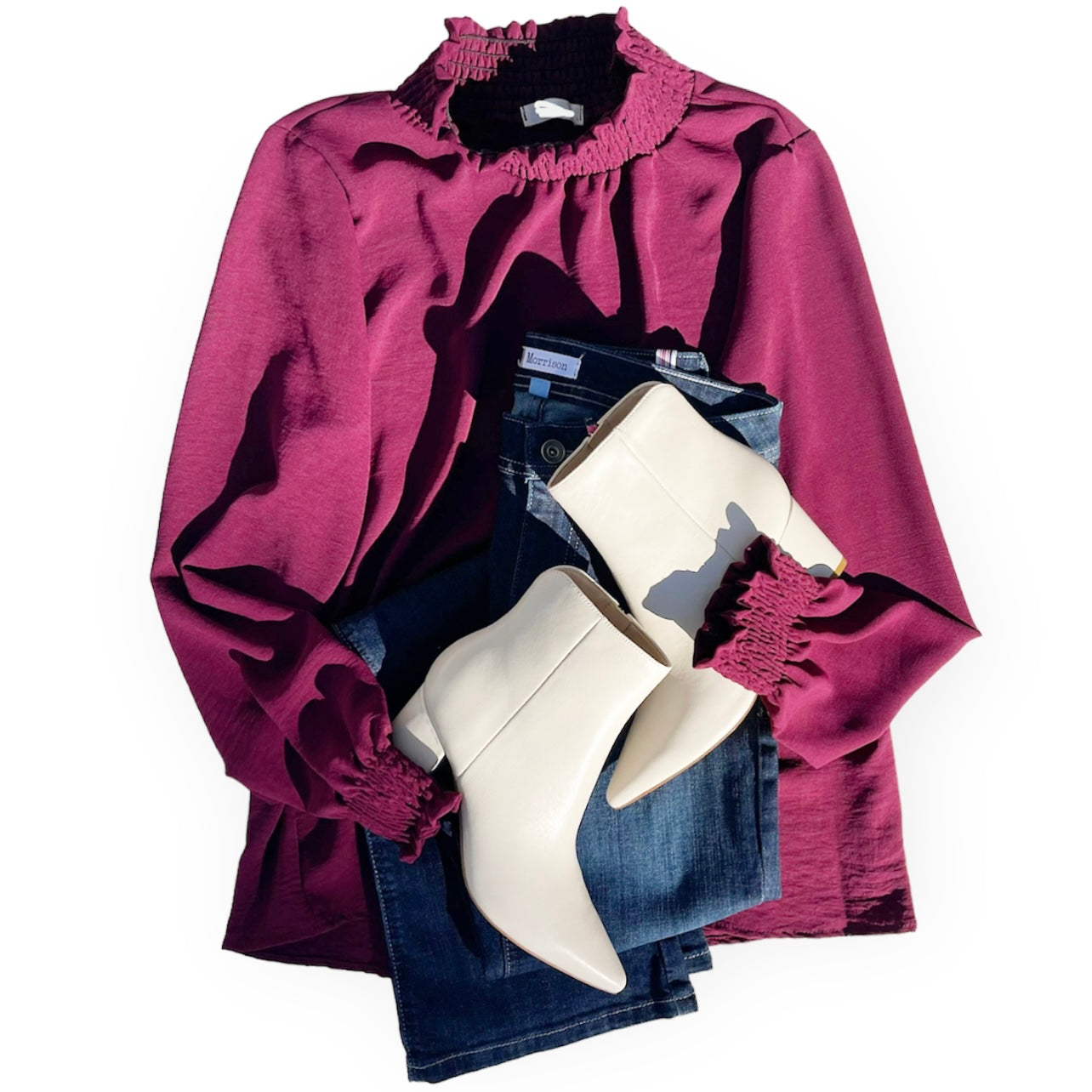 Della Top Burgundy