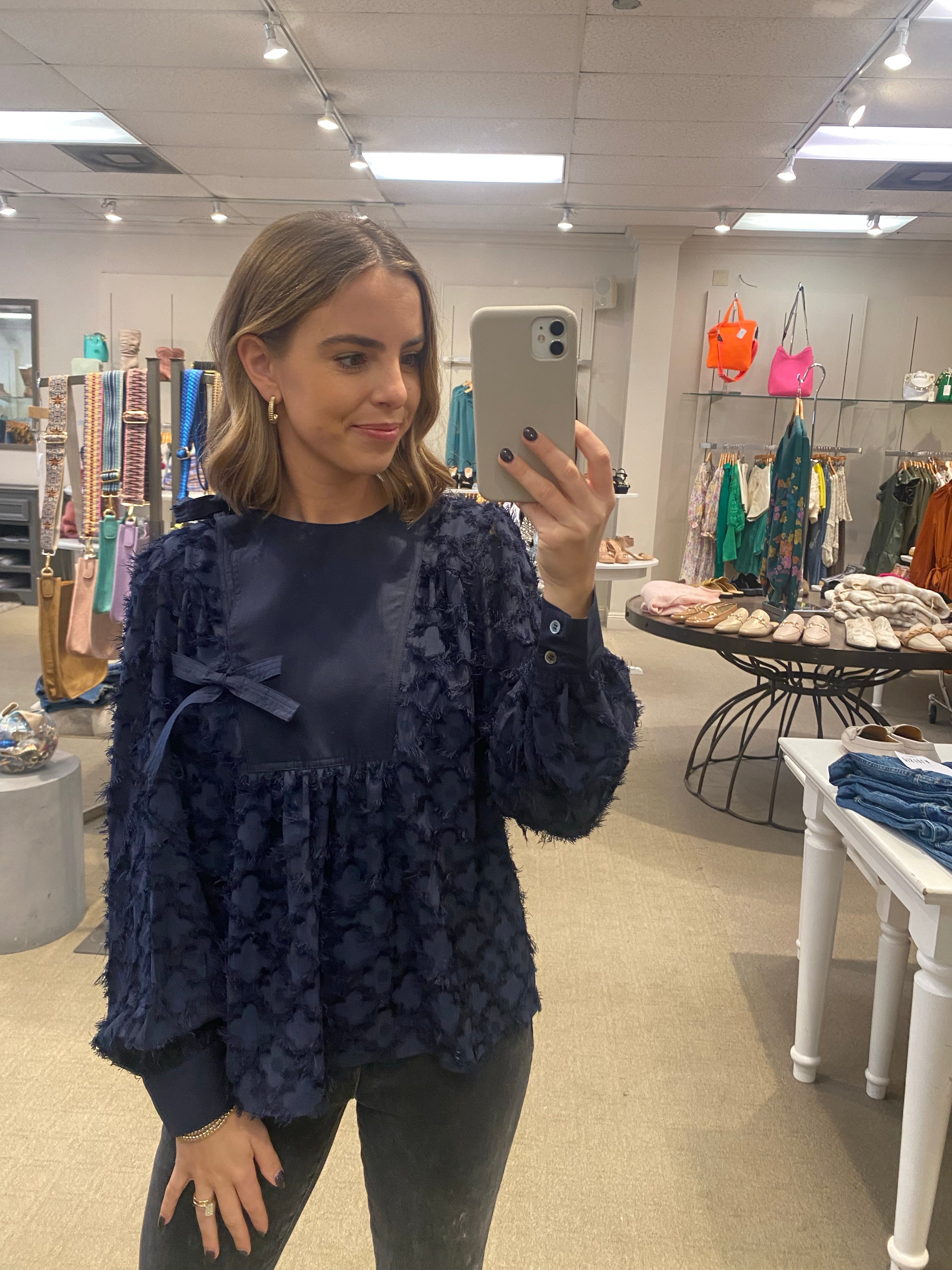 Cora Blouse Navy